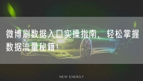 微博刷数据入口实操指南,轻松掌握数据流量秘籍!