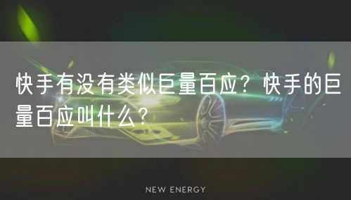 快手有没有类似巨量百应？快手的巨量百应叫什么？